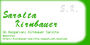 sarolta kirnbauer business card